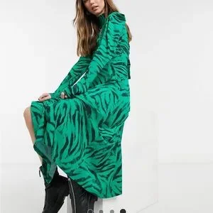 topshop green zebra dress RELIGION Serene Green Zebra Print Mini Dress main image 0